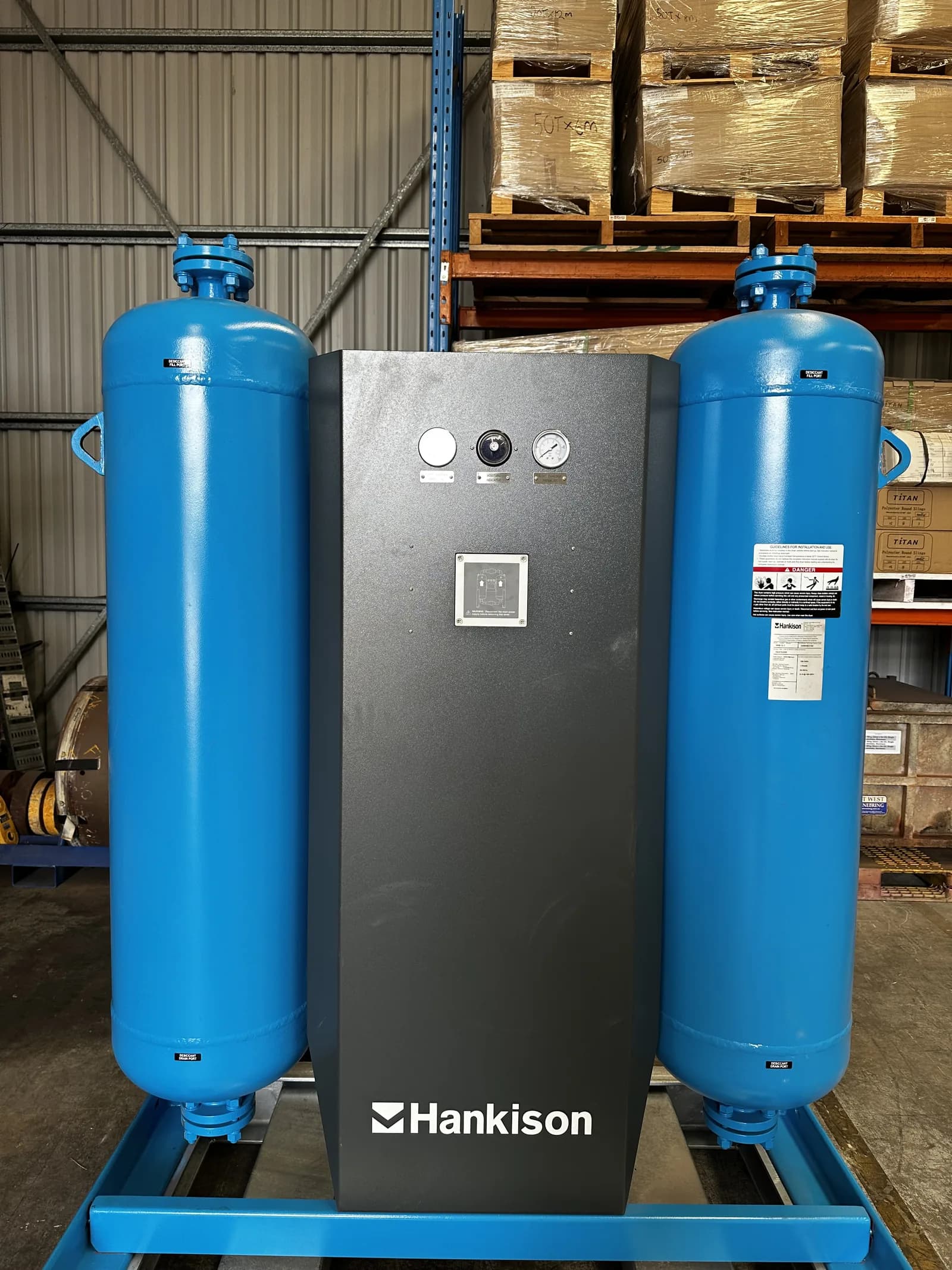 Desiccant dryer front detail